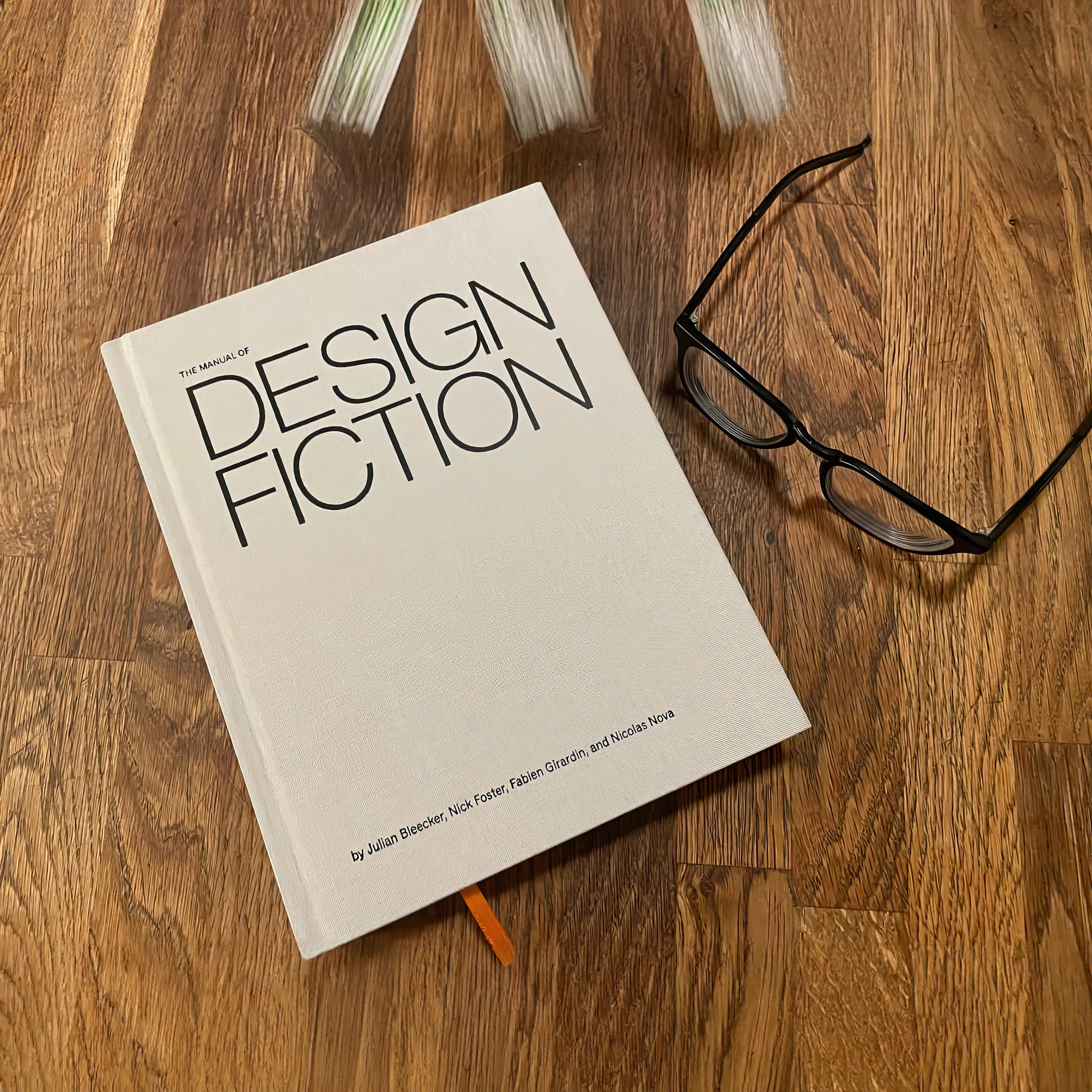 A photo from or of the book The Manual of Design Fiction (Hardcover) by Julian Bleecker